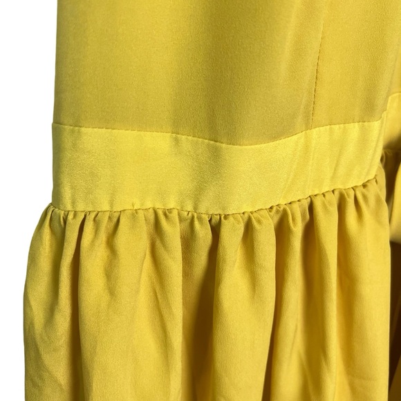 NWT Eloquii Ruffles & Pintucks Fit & Flare Dress Size 24 Golden Yellow - Picture 9 of 16